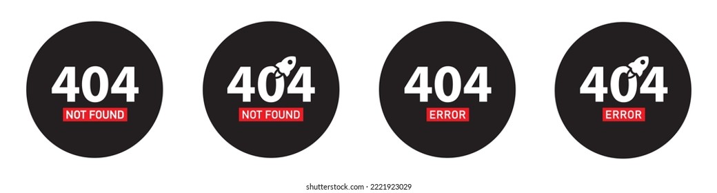 404 Error Icon. 404 Not Found Icon, Vector Illustration