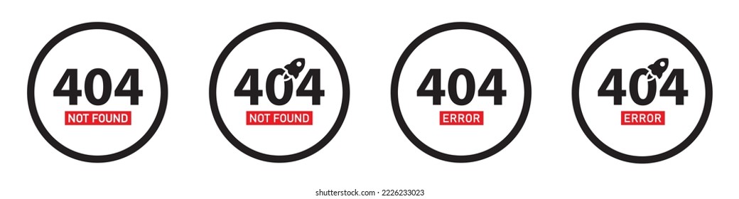 404 error icon. 404 not found icon, vector illustration