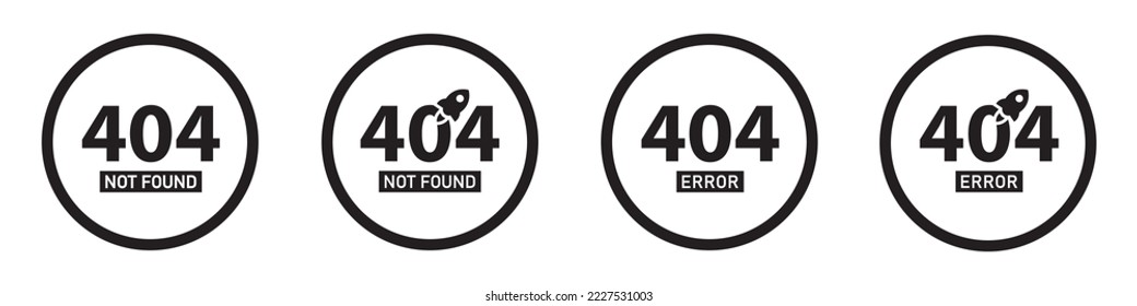 404 error icon. 404 not found icon, vector illustration