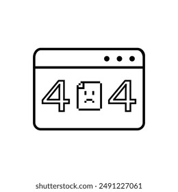 404 error icon. page not found