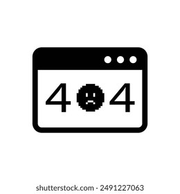 404 error icon. page not found