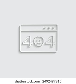 404 error icon. page not found