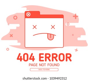 404 error with icon tab wedsite error design template for website with blue background graphic