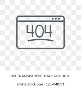 404 error icon. Trendy flat vector 404 error icon on transparent background from Programming collection. High quality filled 404 error symbol use for web and mobile