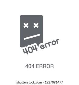 404 error icon. Trendy 404 error logo concept on white background from Programming collection. Suitable for use on web apps, mobile apps and print media.