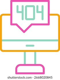 404 Error Icon Vector Design Art Illustration Symbol