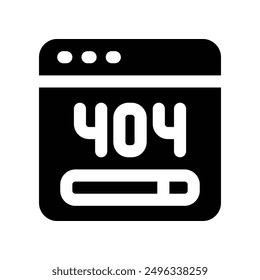 404 error icon. vector glyph icon for your website, mobile, presentation, and logo design.