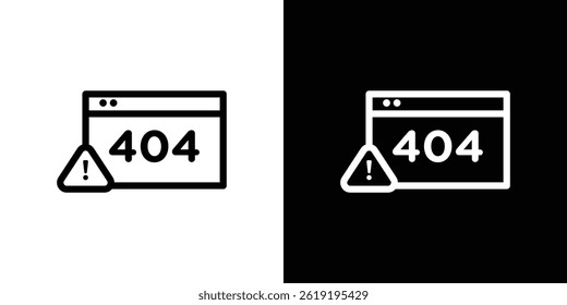 404 Icono de error. Ilustración vectorial, pictograma aislado. editable