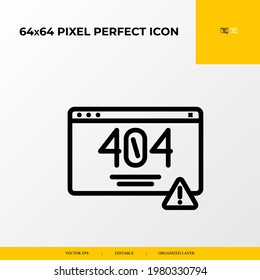 404 Error icon. web design and development 64x64 pixel perfect icon