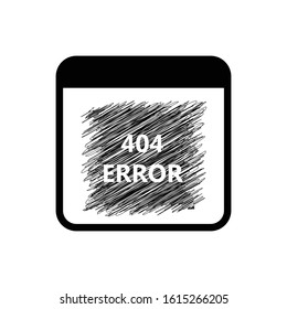 404 error icon. Web site page vector. Logo design element