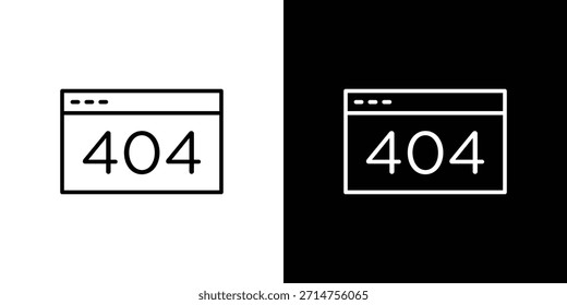 404 Error icons. line drawing vector icons