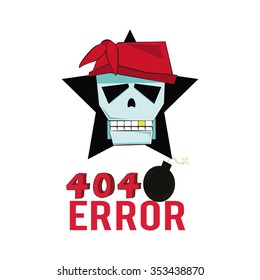 404 error illustration over white color background