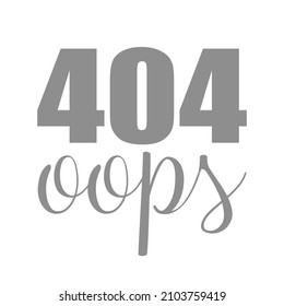 404 error illustration, page not found flat vector problem warning. Lost connection web failure browzer site element.