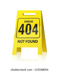 404 Error Illustration. Yellow 