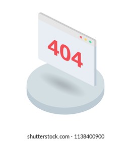 404 error isometric icon