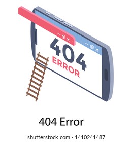 
404 error in isometric icon design
