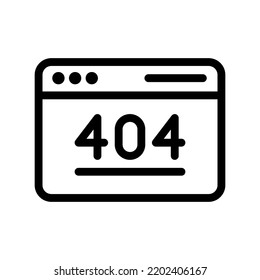 404 error line icon illustration vector graphic