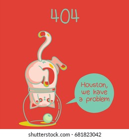 404 error message funny cat in jar