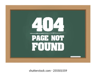 404 error message on chalkboard