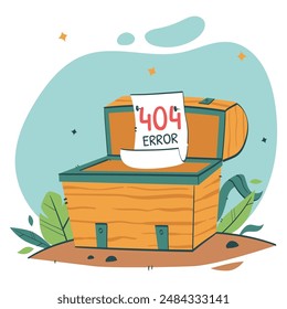 404 ERROR Not Found Illustration with funny ideas and unique styles for your web design.