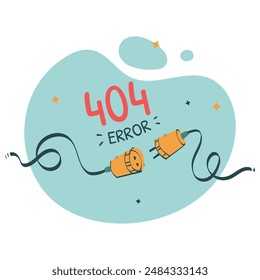404 ERROR Not Found Illustration with funny ideas and unique styles for your web design.