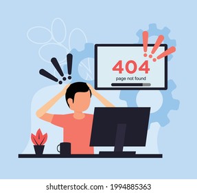404 error not found page concept