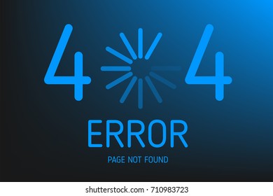 404  error not found page with icon download design vector with black background