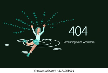 404 error not found web page. layout 404 isolated for corporate website. Flat Art Vector Illustration
