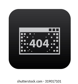 404 Error on black button blackboard,vector