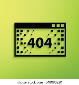 404 Error on green background,clean vector