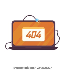 404 error on website over white