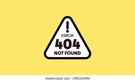 404 error on the website page. Bad Request Error code. Sign for File or Directory Not Found. Triangle CAUTION sign on yellow background.