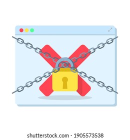 404 Fehlerseite, Zugriff verweigert Konzept Illustration flach Design Vektor eps10. modernes grafisches Element zur Landung, leeren Zustandsapp oder Web ui, Infografik usw.