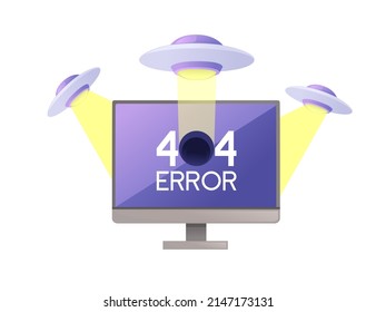 404 error page concept design error on monitor vector illustration on white background