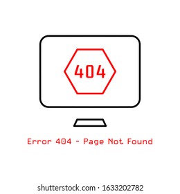 404 error and page error concept. Flat style illustration. 