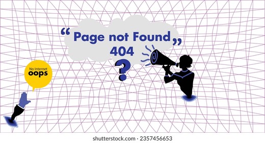 404 error page design vector with isolated design elements