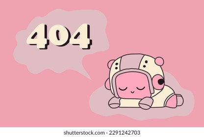 404 error page design. Web site problem, failure, website access denied concept. Unavailable webpage, inaccessible network mistake. Flat graphic vector illustration isolated on white background