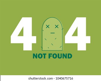404 Error Page or File not Found icon. Cute green Cactus. UX UI vector for web