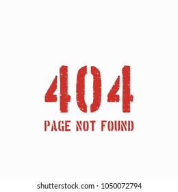 404 error page grunge background. Vector illustration