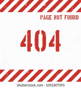 404 error page grunge background. Vector illustration