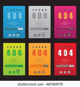 404 error page, high quality vector EPS10