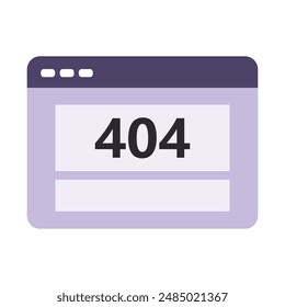 404 error icono de página ilustrado en Vector