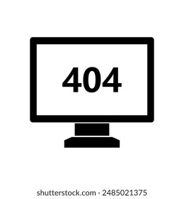 404 error page icon illustrated in vector