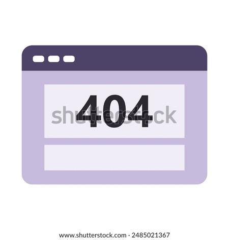 404 error page icon illustrated in vector