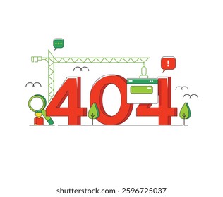 404 error page illustration design