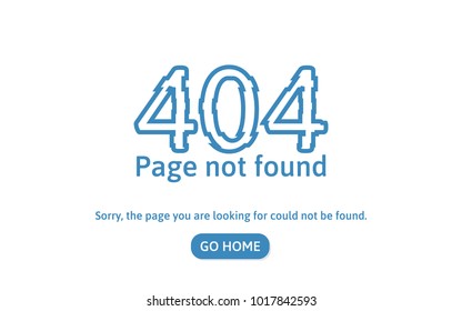 404 error page not found. Error concept page. Distorted 404 text isolated in white background. Vector illustration.