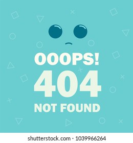 404 error Page not found emoticon - vector illustration