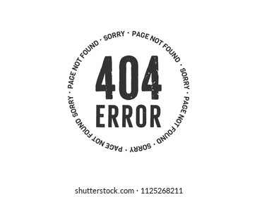 404 Error Page Not Found Vector Background
