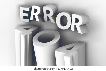404 error page not found, low poly 3D Concept for web page. Isolated layers vector template.