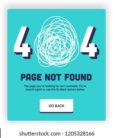 404 error page not found Template. Broken/Lost Website Page. Scribble 